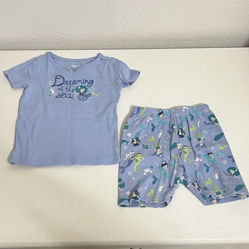 Carter's Gymboree Gap Mermaid Hawaii Pajamas Lot of 7 2-Pc Sets Girls Size 2T